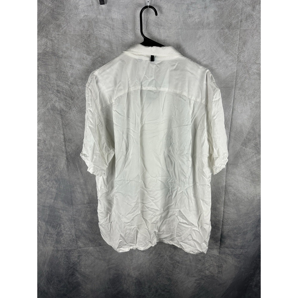 NEW - mens - RAG & BONE shirt - XL - VERY RESORT EMBROIDERED SHIRT - Aged White - Picture 6 of 7